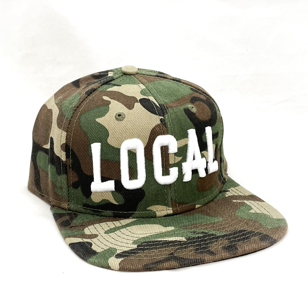 Local Roots Bold Snapback Camo / White Logo