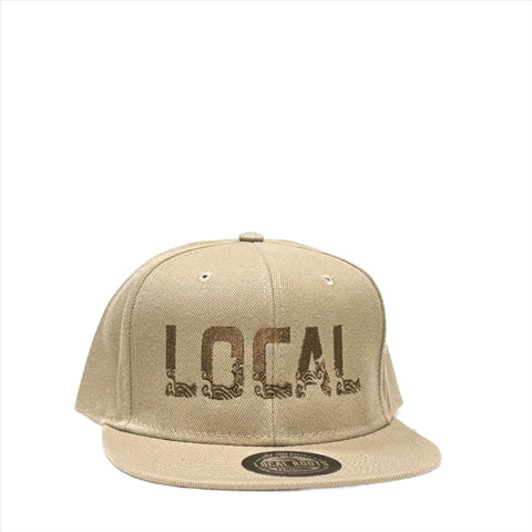 Local Roots Wave Snapback Tan