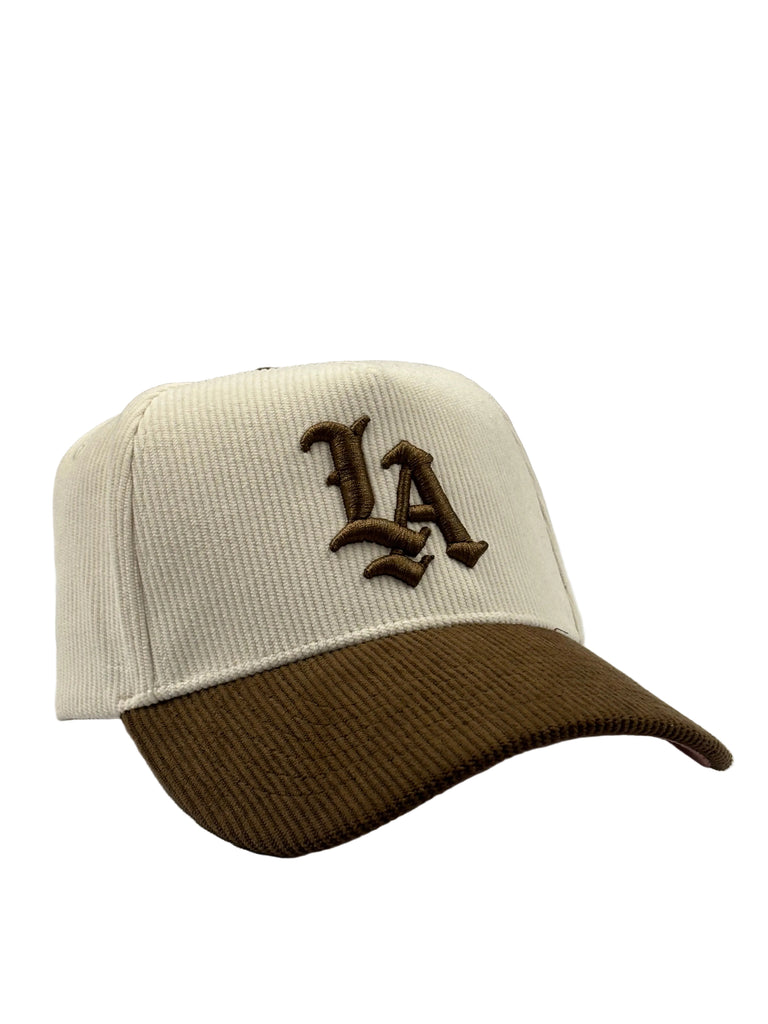 Local Roots Corduroy LA Snapback White/Brown